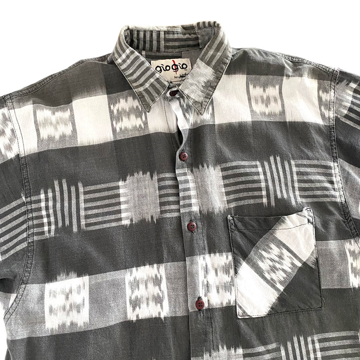 Gio Gio Abstract Vintage 90s Mens Shirt - Medium