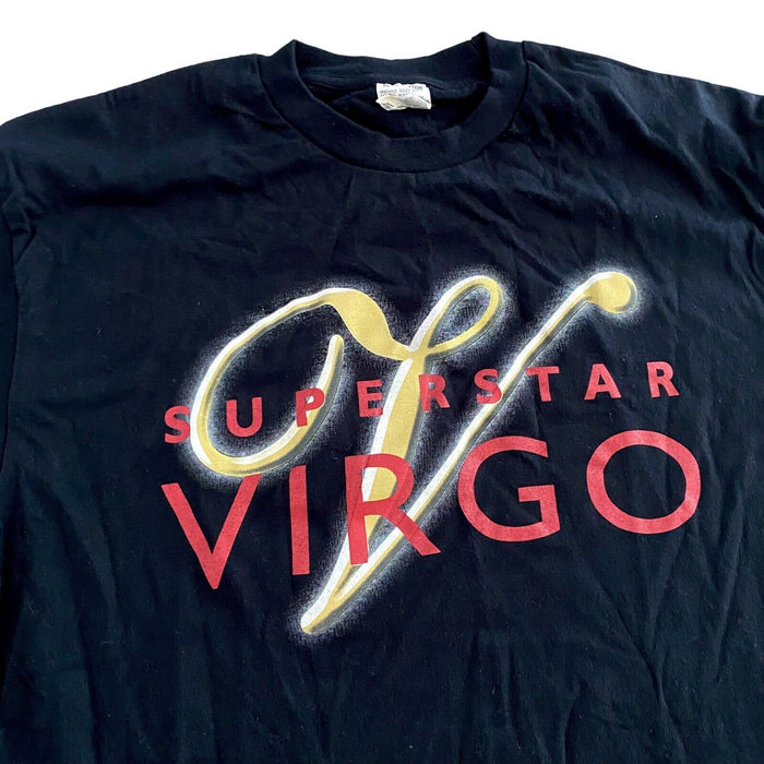 Superstar Virgo Astrology Vintage Mens T-Shirt - Large