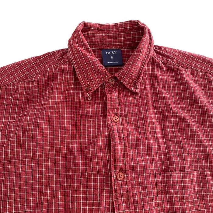 Now Plaid Vintage Mens Shirt - Medium