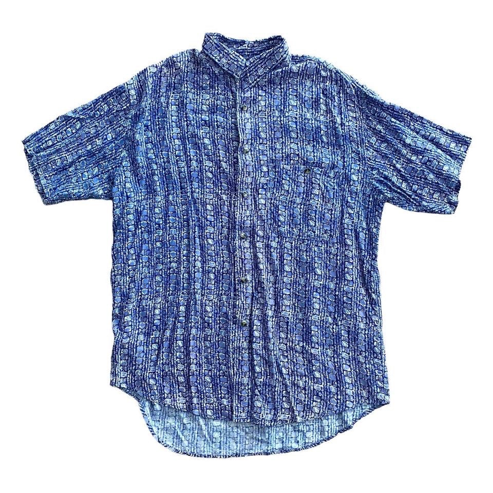 Now Abstract Vintage 90s Mens Shirt - Large
