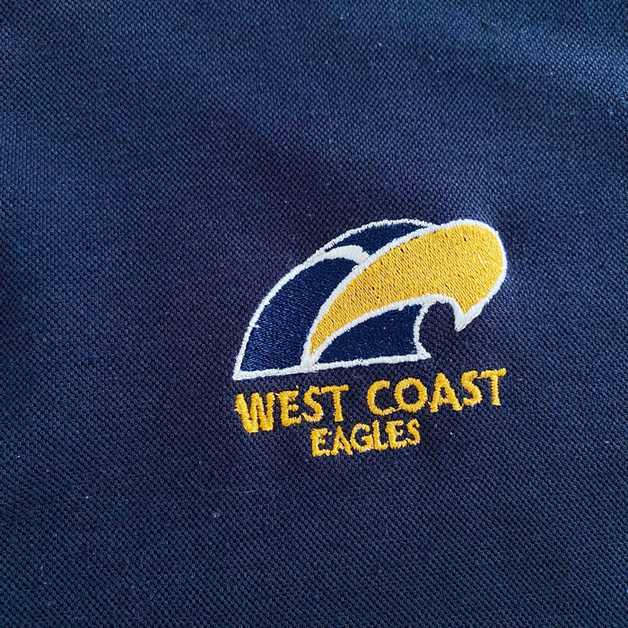 West Coast Eagles AFL Vintage Polo Shirt Mens Medium